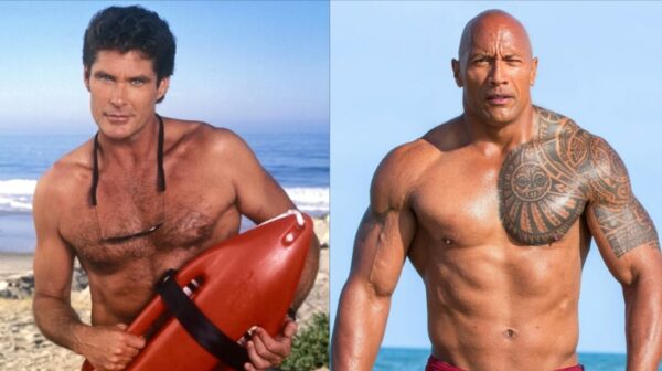 mitch buchannon, david hasselhoff, dwayne johnson, alerte à malibu