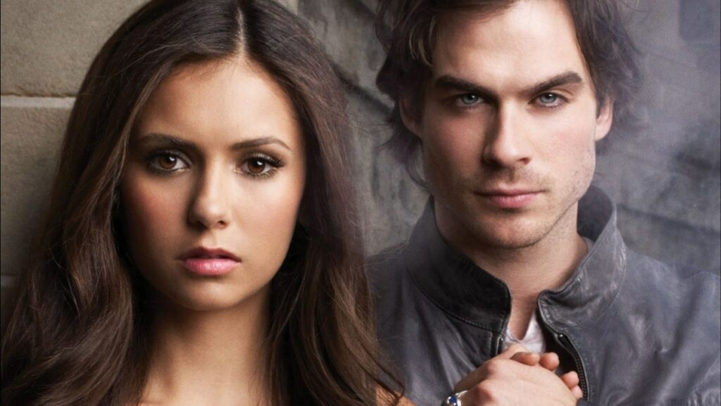 damon salvatore, elena gilbert, the vampire diaries