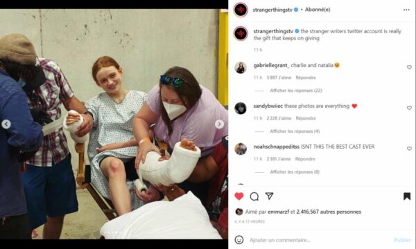 sadie sink saison 4 stranger things instagram coulisses