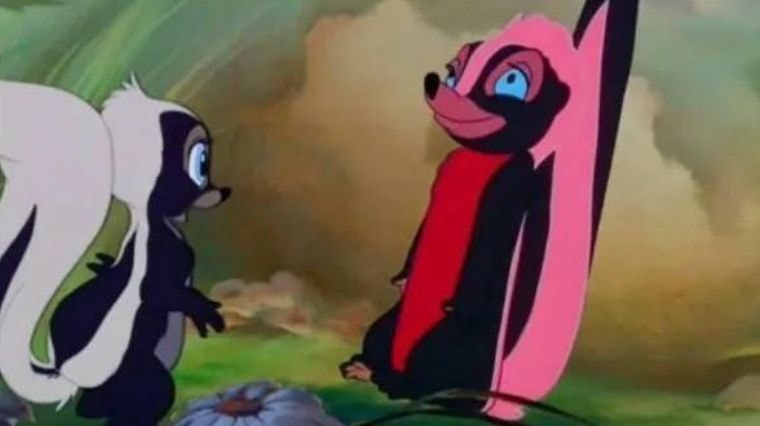 Fleur rencontre un putois dans Bambi