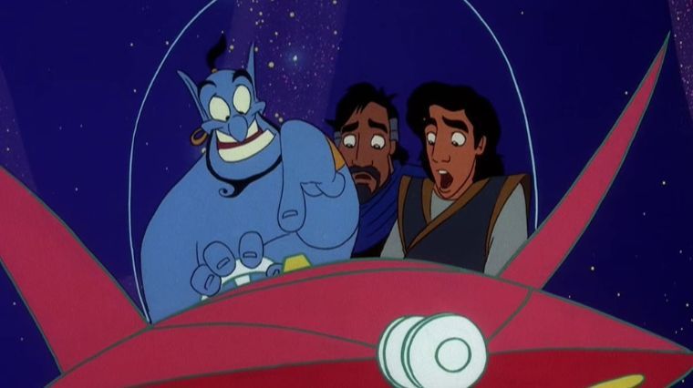 Le génie et Al dans le film Aladdin 3