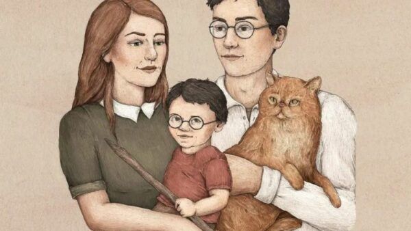 famille potter, illustration, wizarding world
