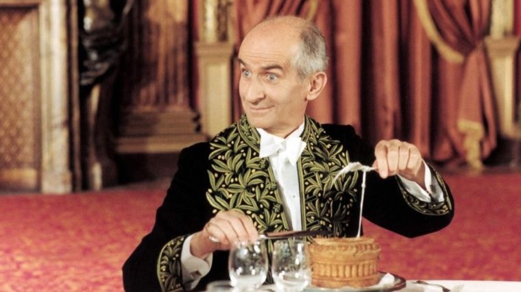 Louis de Funès dans le film L'aile ou la cuisse