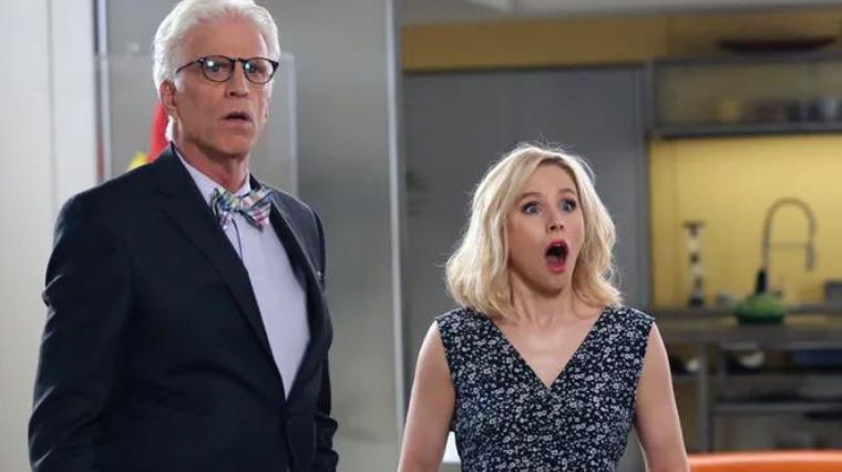 kristen bell et ted danson dans la série The Good Place