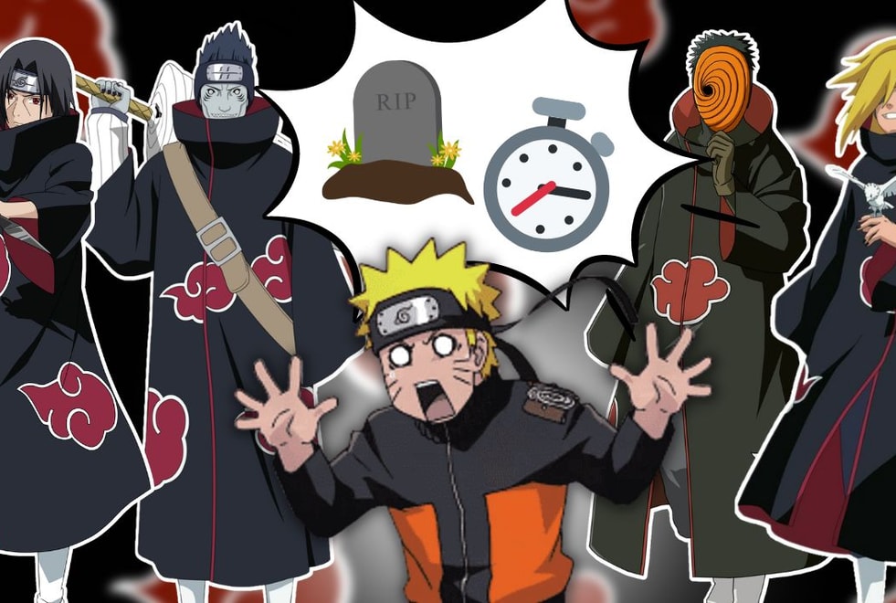 Quiz Naruto : choisis un membre de l’Akatsuki, on te dit combien de temps tu survis