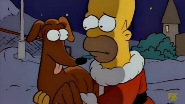 homer simpson, chien, les simpson