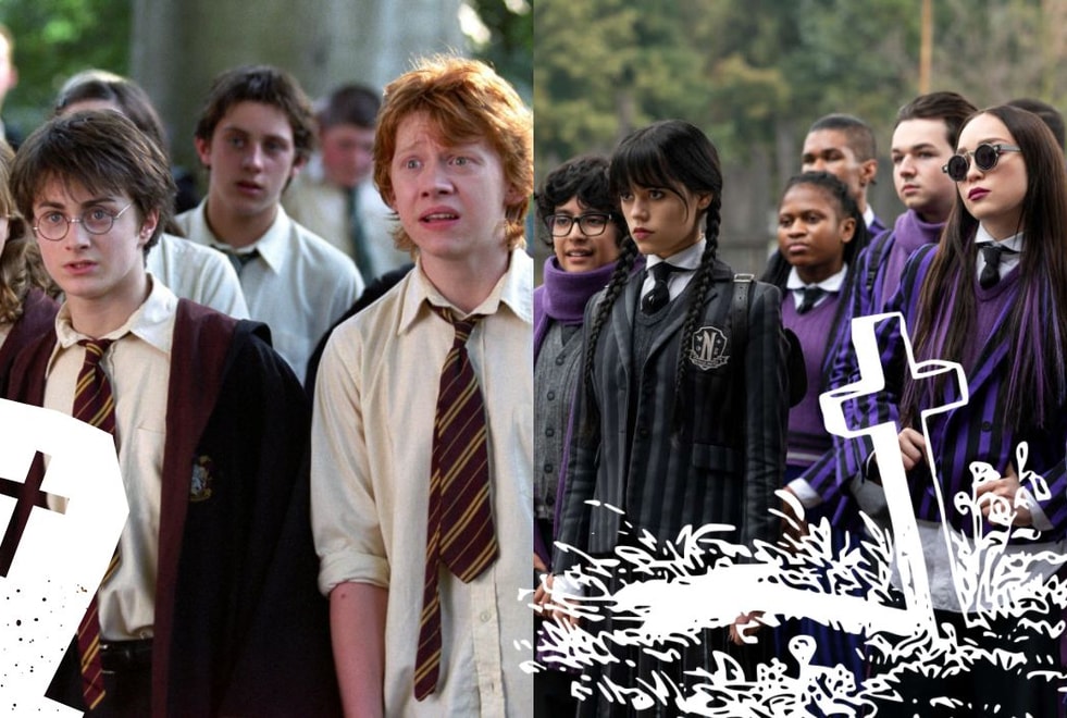 Quiz : élimine des personnages, on te dira si tu survis à Harry Potter ou à Mercredi