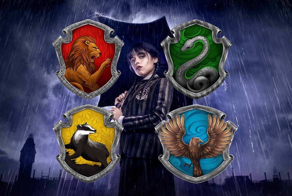 Harry Potter : choisis un perso de Mercredi, on te dira quelle est ta Maison Poudlard