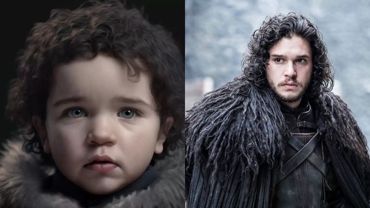 game of thrones, version enfant, jon snow