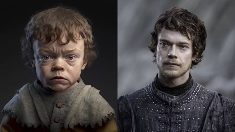 game of thrones, version enfant, theon