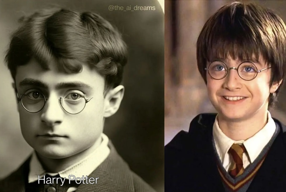 Harry Potter : une IA imagine les personnages version vintage (et le résultat est effrayant)