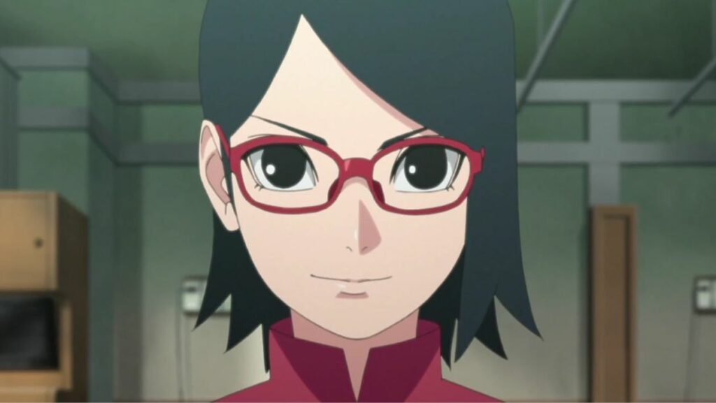 sarada, la fille de sasuka et sakura dans l'anime boruto