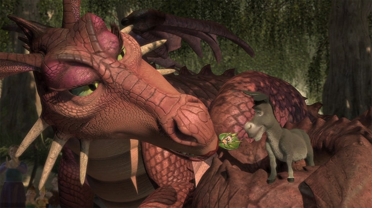 Shrek 2 : en quoi s&rsquo;est transformée la Dragonne lorsque l&rsquo;Âne a bu la potion ?