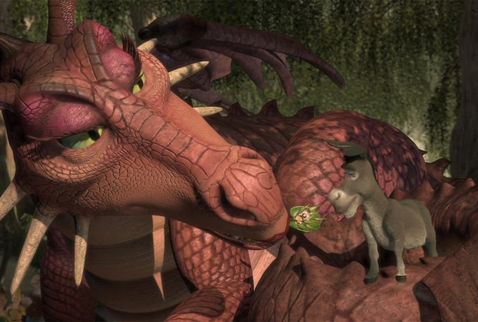 Shrek 2 : en quoi s’est transformée la Dragonne lorsque l’Âne a bu la potion ?