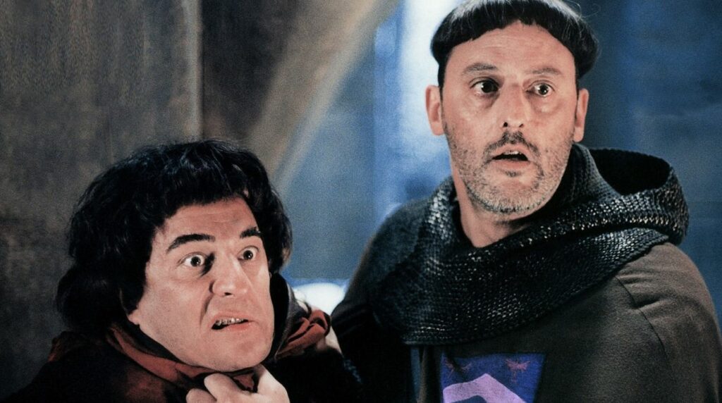 film les visiteurs, christian clavier, jacquouille la fripouille, jean reno, godefroy de montmirail, comédie française