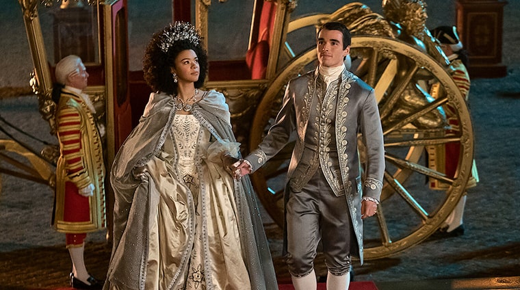 la reine charlotte un chapitre bridgerton roi george Corey Mylchreest India Amarteifio