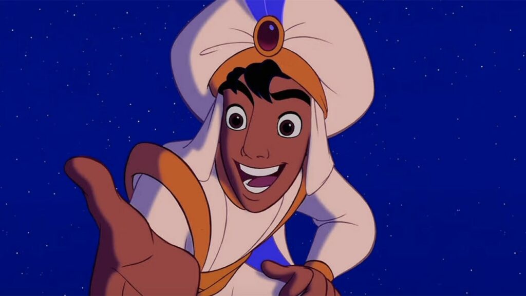 aladdin alias le prince ali dans le dessin animé aladdin des studios disney