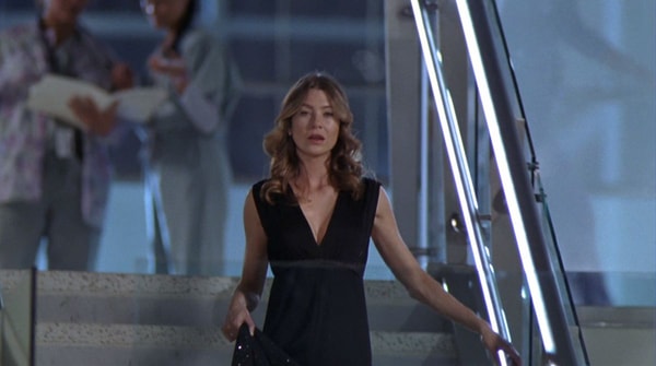 meredith grey, robe noire, bal de promo, soirée, hopital, série grey's anatomy