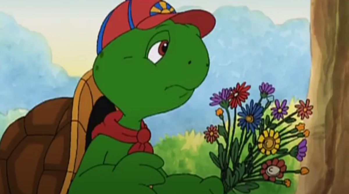 fleurs, franklin la tortue
