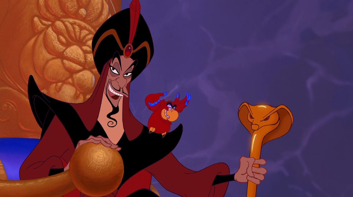 jafar, aladdin, iago