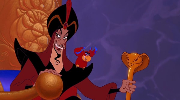 jafar, aladdin, iago