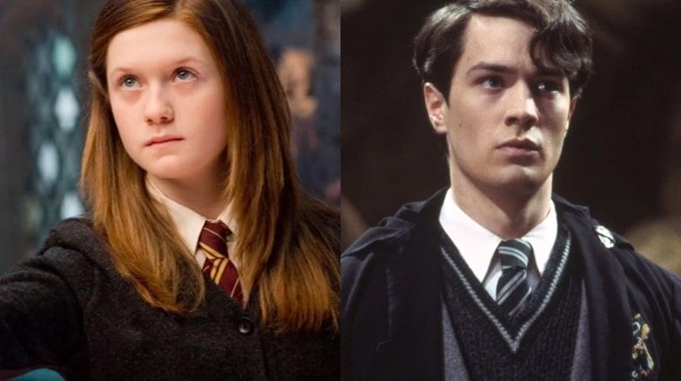 Ginny Weasley et Tom Jedusor qui sont rencontrés par journal interposé dans le deuxième volet de la saga Harry Potter