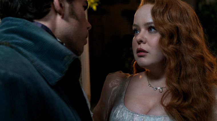 la chronique des bridgerton, colin bridgerton, penelope featherington, luke newton, nicola coughlan, série netflix