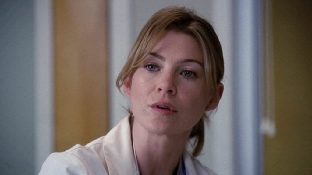 Ellen Pompeo alias Meredith Grey dans Grey's Anatomy.