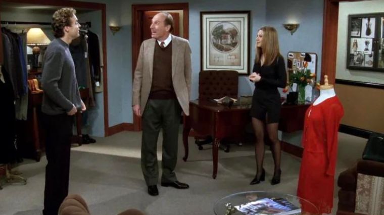 friends, rachel, joshua, monsieur waltham, bloomingdales, jennifer aniston, tate donovan, paxton whitehead