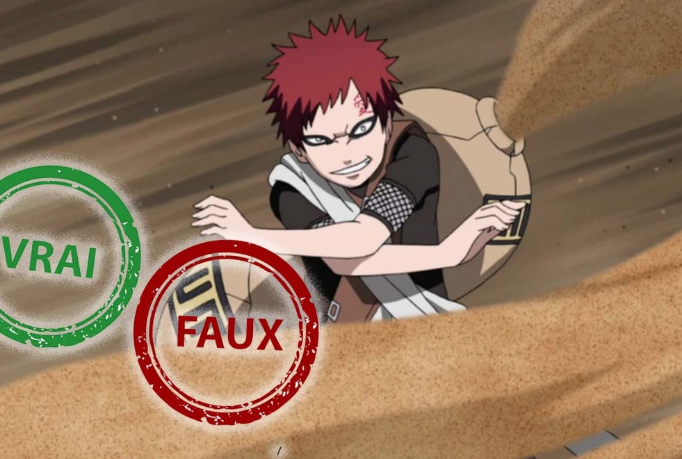 Naruto : t’as grandi avec l’anime si t’as 10/10 à ce quiz Vrai ou Faux sur Gaara