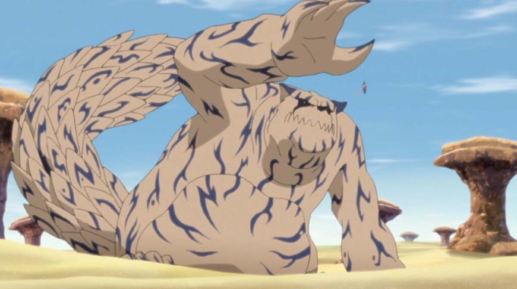Shukaku, le démon à queues de Gaara dans l'anime Naruto