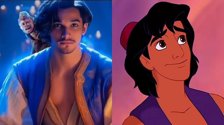 Aladdin dans le film Disney éponyme transformé par un artiste