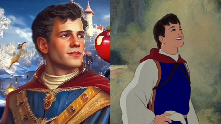 Le prince Florian dans Blanche-Neige (Disney) transformé par un artiste