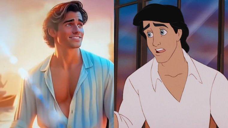 Le prince Eric dans La Petite Sirène (Disney) transformé par un artiste