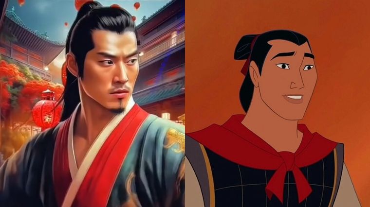 Li Shang dans Mulan (Disney) transformé par un artiste