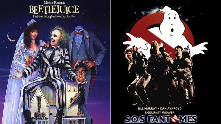 Les affiches de Beetlejuice et SOS Fantômes