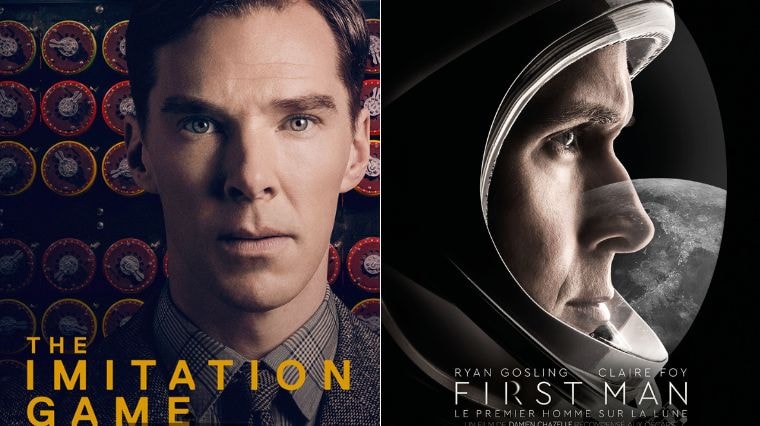 Les affiches des films Imitation Game et First Man