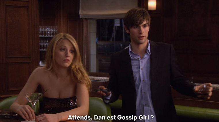 Nate (Chace Crawford) et Serena (Blake Lively) dans Gossip Girl.