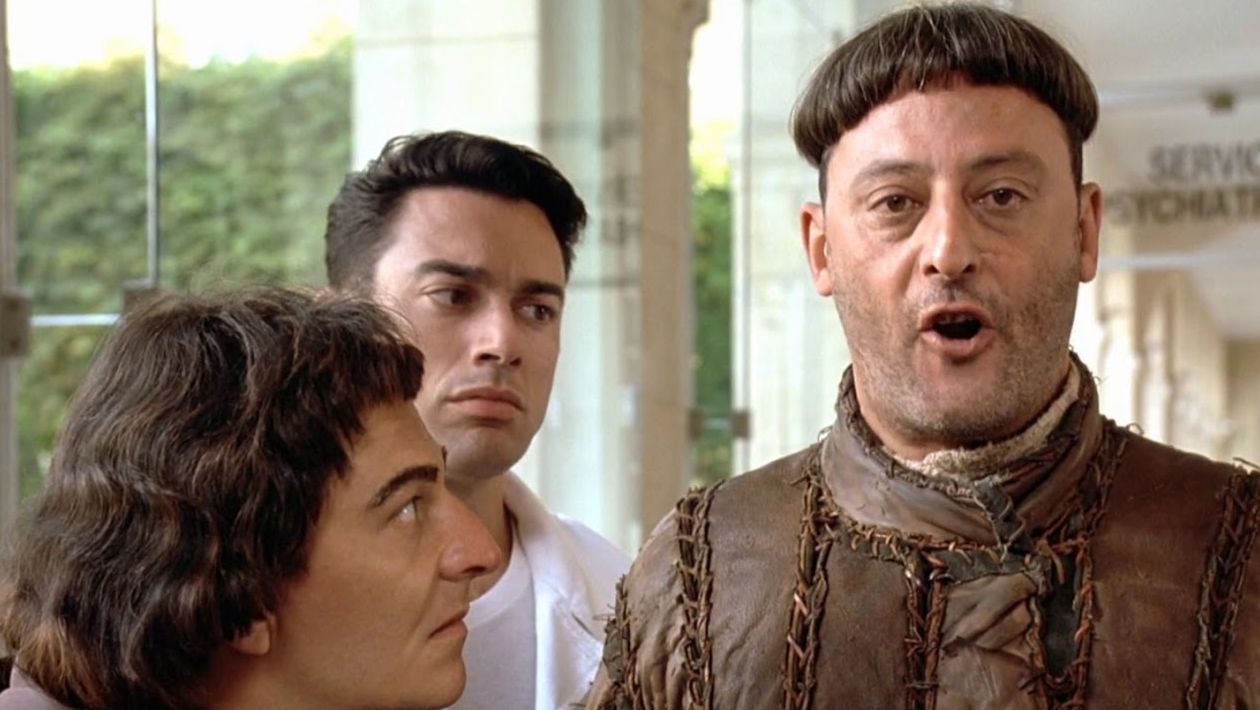 film les visiteurs, christian clavier, jean reno, gerard vives, jacquouille la fripouille, godefroy de montmirail