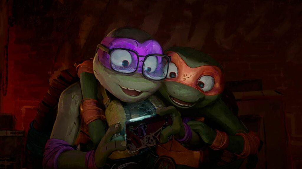 Donatello et Michelangelo dans le film Ninja Turtles Teenage Years