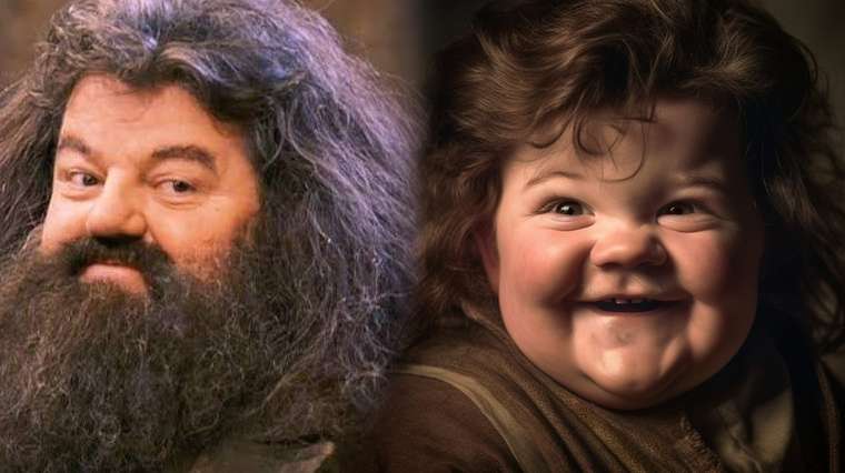 Hagrid en version bébé grâce à l'intelligence artificielle Midjourney