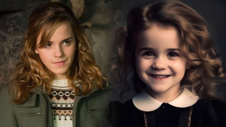 Hermione en version bébé grâce à l'intelligence artificielle Midjourney