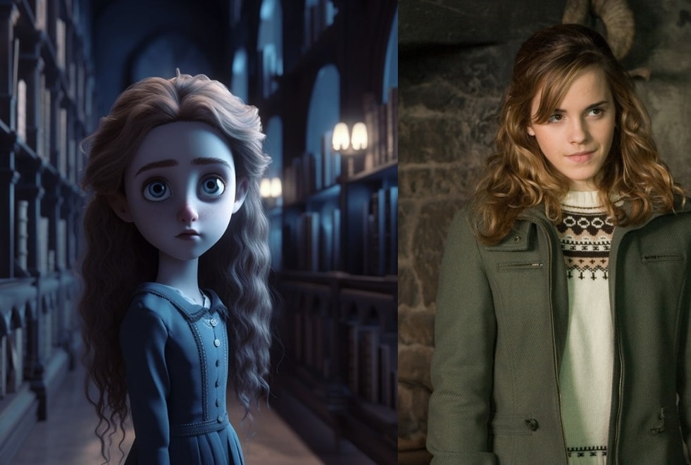 Harry Potter : une IA transforme le trio en personnages de Tim Burton (et c’est adorable)