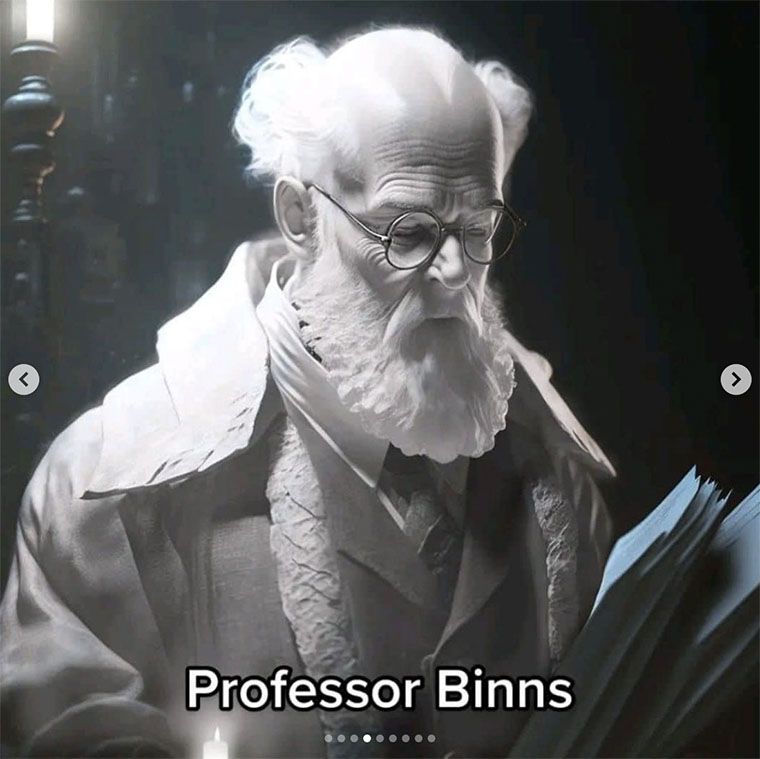 Professeur Binns dans Harry Potter