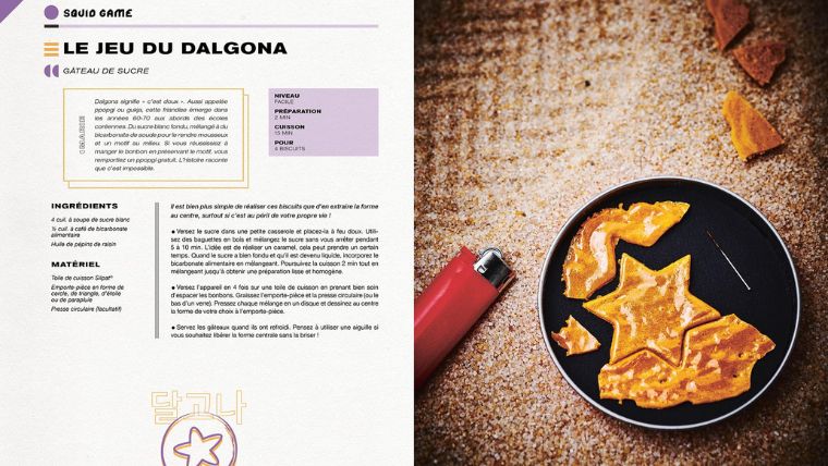 recette de squiz game, gastronogeek, livre