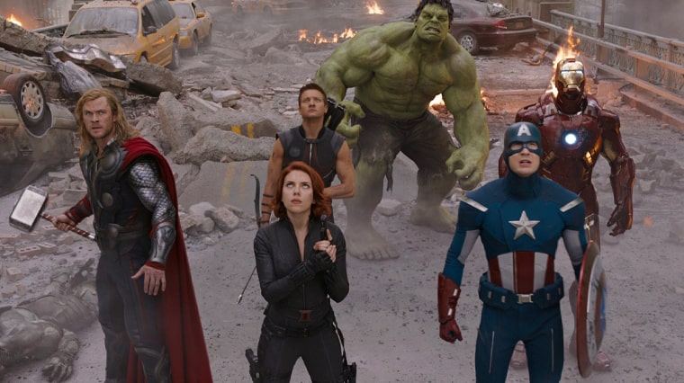 Les Avengers pendant la bataille de New-York