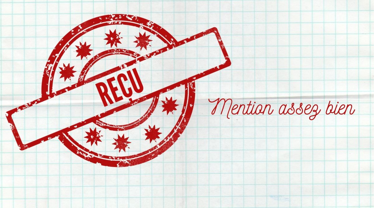 Reçu - mention assez bien 