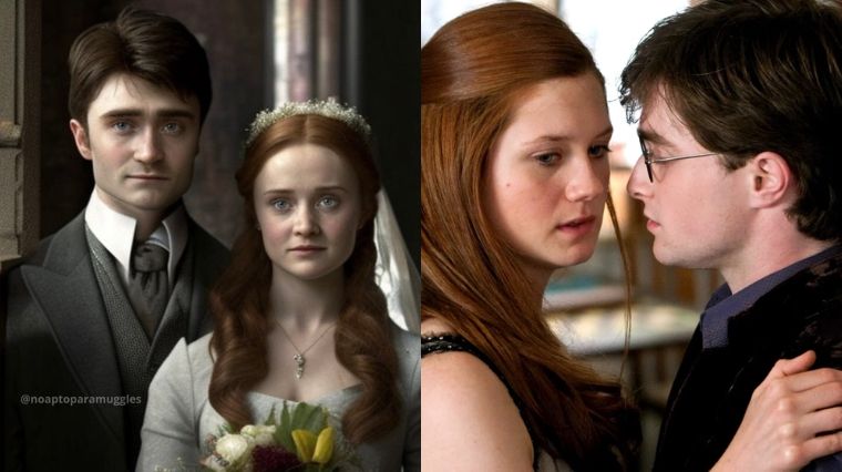 Une IA qui imagine Harry et Ginny de Harry Potter le jour de leur mariage