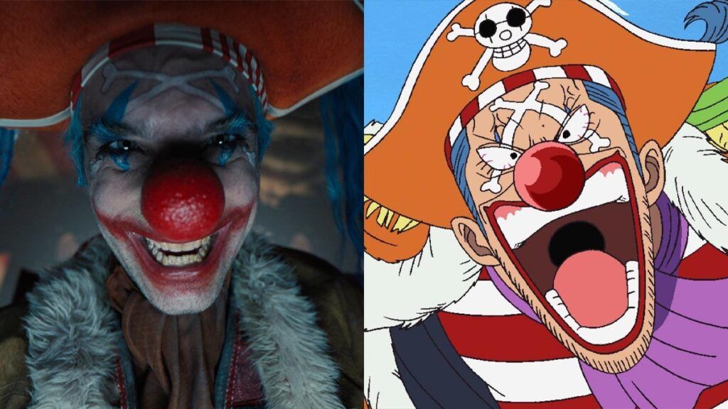Baggy dans le live action One Piece de Netflix VS l'anime