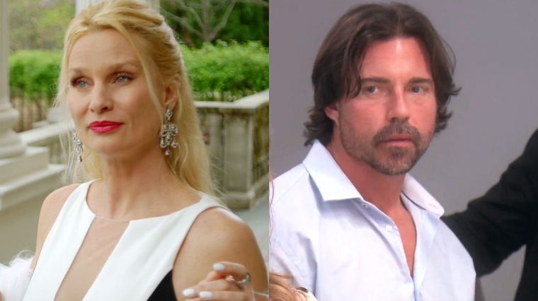 Nicollette Sheridan dans la série Dynastie et son ex-mari Aaron Phypers.